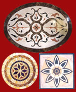 marble mosaics and medallions