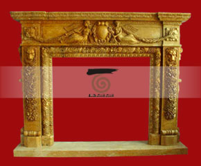marble fireplace surround in USA style A-FP061