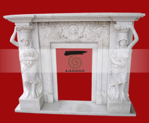 marble fireplace surround in USA style A-FP075