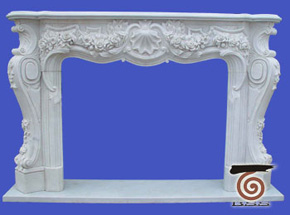 marble fireplace surround in USA style A-FP070