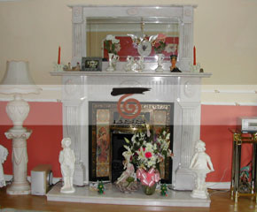 marble fireplace mantel E-FP079